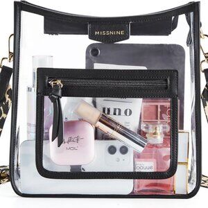Clear Crossbody Bags for Women Stadium Approved Clear Purse for Concert Transpar